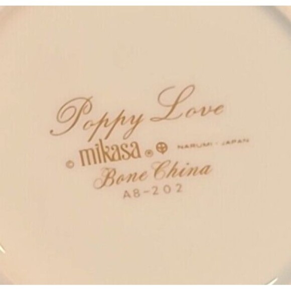 Mikasa POPPY LOVE Teapot & Lid Delicate Bone China California Poppy Rare Vintage - Picture 10 of 13